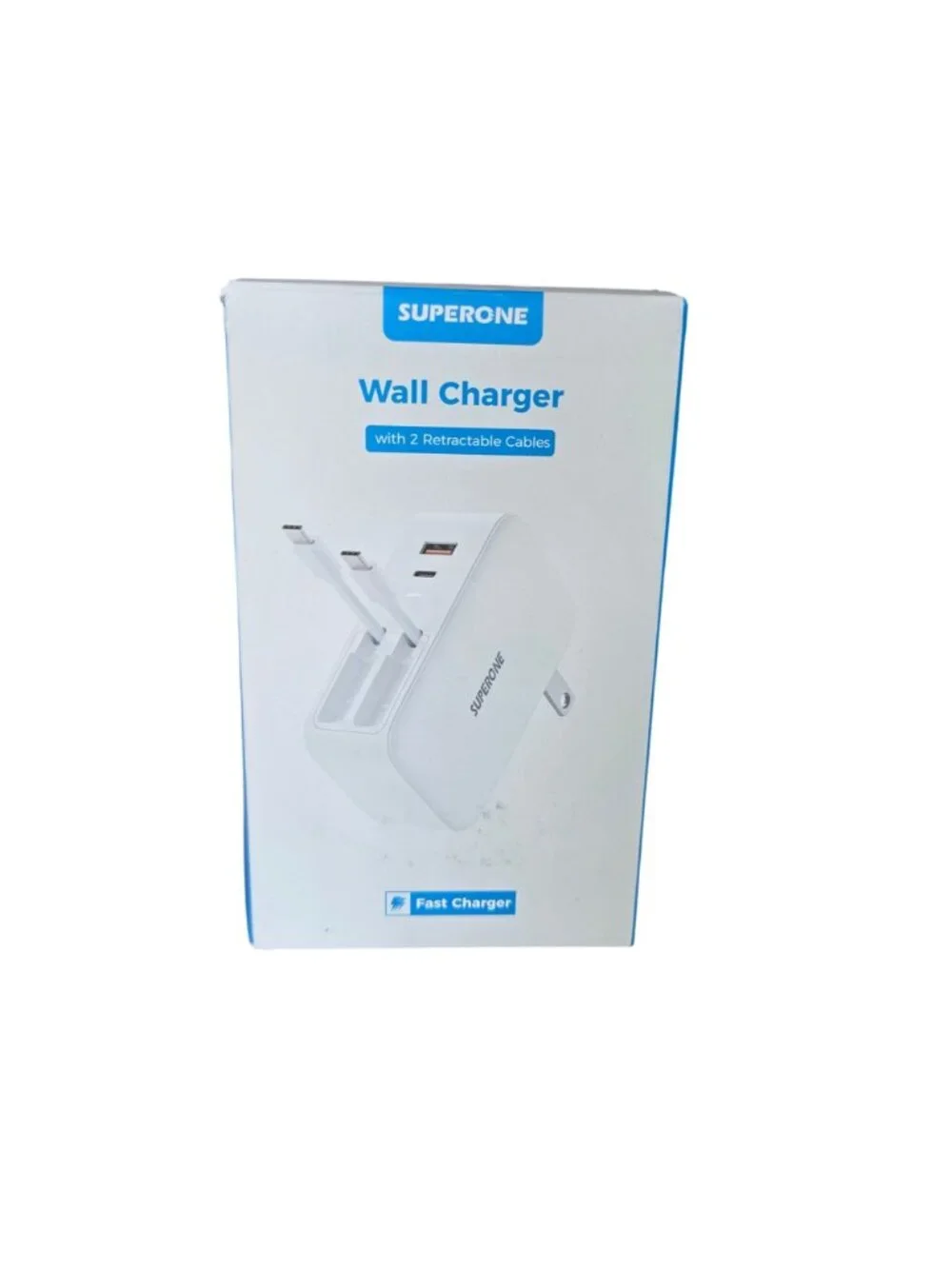 SUPERONE 4-In-1 Retractable Wall Charger Dual USB-C Cables 78W Fast Charging